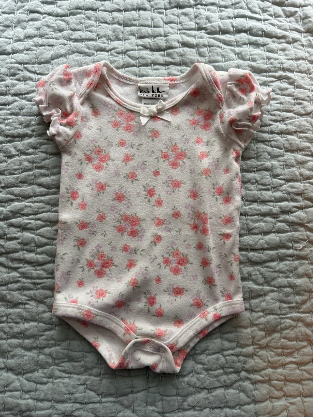 Baby Girl Bundle 5pc Nicole Miller Hanes Carter's 9-12M Floral Spring - Picture 11 of 13
